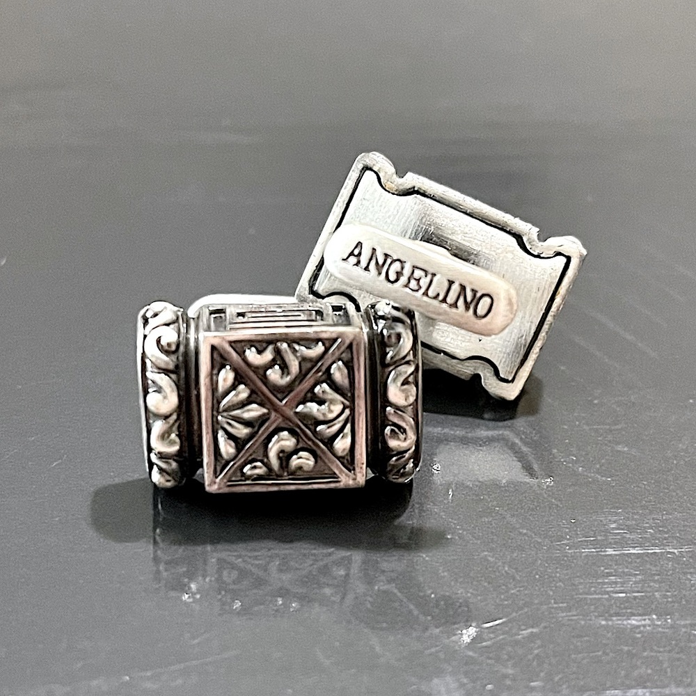 Angelino Antique Style Handmade Metal Cuff Links NWOT